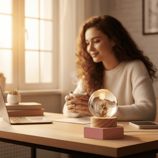 Frendorf | AURASHINE – 3D LED Kristalllampe für traumhafte Nachtatmosphäre