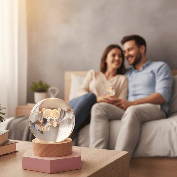 Frendorf | AURASHINE – 3D LED Kristalllampe für traumhafte Nachtatmosphäre