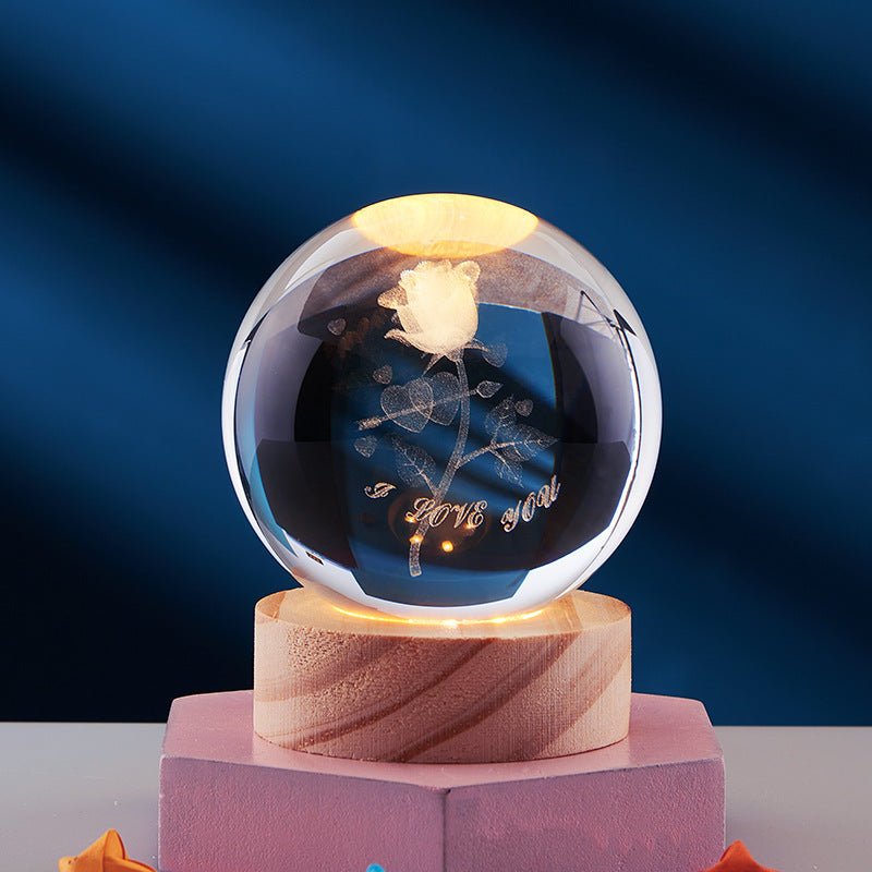 Frendorf | AURASHINE – 3D LED Kristalllampe für traumhafte Nachtatmosphäre