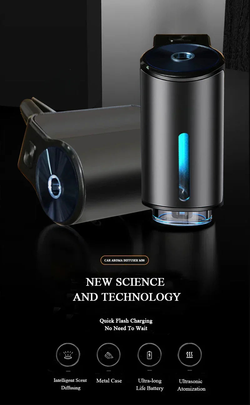 Frendorf | Elektrische Aroma Diffuser - Luftverfrischer für Auto - USB Luftbefeuchter