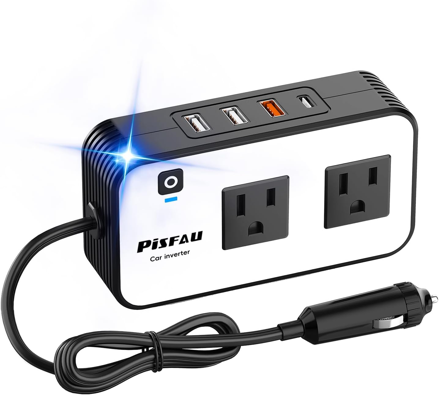 Frendorf | 200W Auto-Wechselrichter – DC 12V auf 220V AC mit USB-C & Schnellladefunktion
