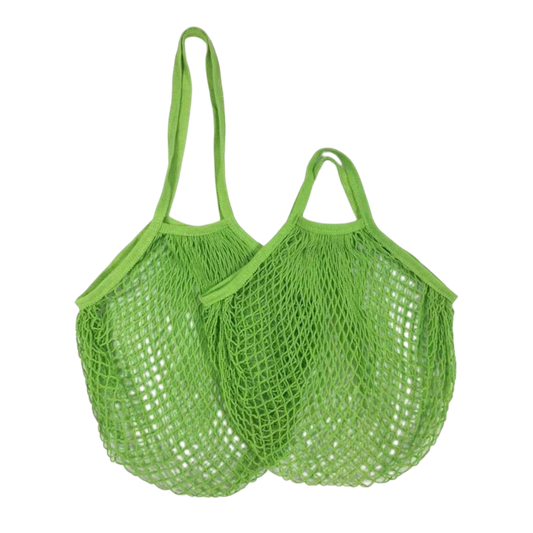 Frendorf | 35X36CM Langer Griff Bunte Netzmode Einkaufstüte Avocado Grün