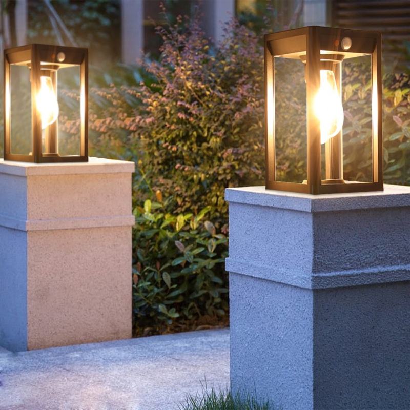 Frendorf | VeroLight Solar Säulenlampe | Solarbetrieb | Wetterfest | Außenbeleuchtung für Garten & Terrasse