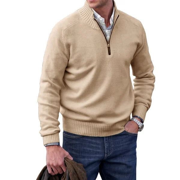 Frendorf | Herren  Basic Pullover mit Reißverschluss