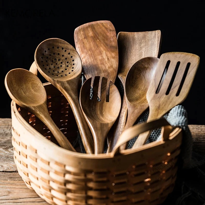 Frendorf | EcoWood – Premium Holz Küchenutensilien Set