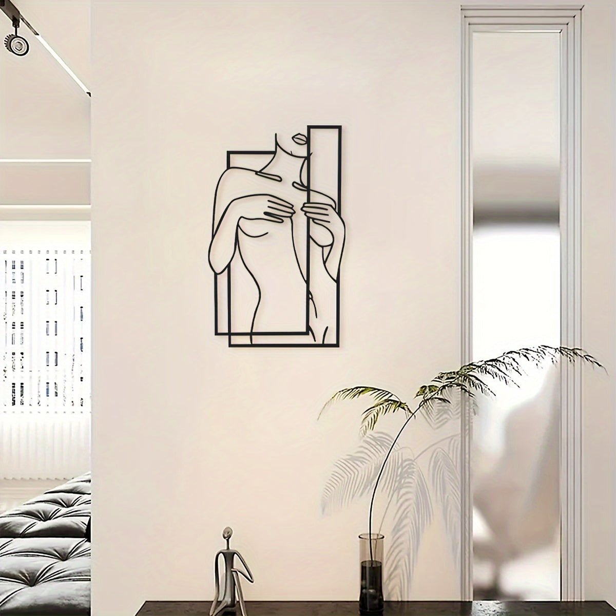 LineaArt Metall Wanddekoration - Moderne Minimalistische Wandkunst für Schlafzimmer