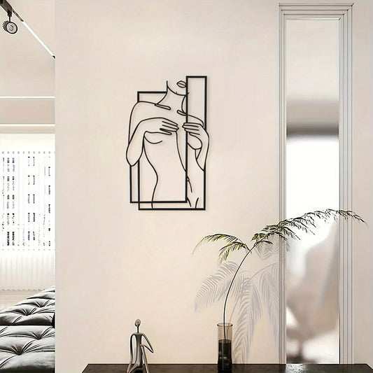 LineaArt Metall Wanddekoration - Moderne Minimalistische Wandkunst für Schlafzimmer