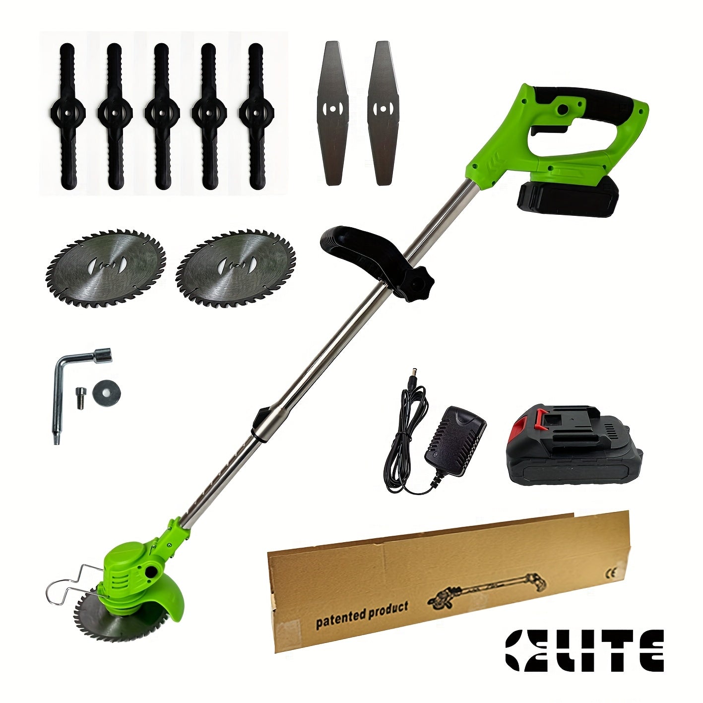 Frendorf | Tragbare Lithium-Drahtlose Elektrorasenmäher – Verstellbar & Wiederaufladbar