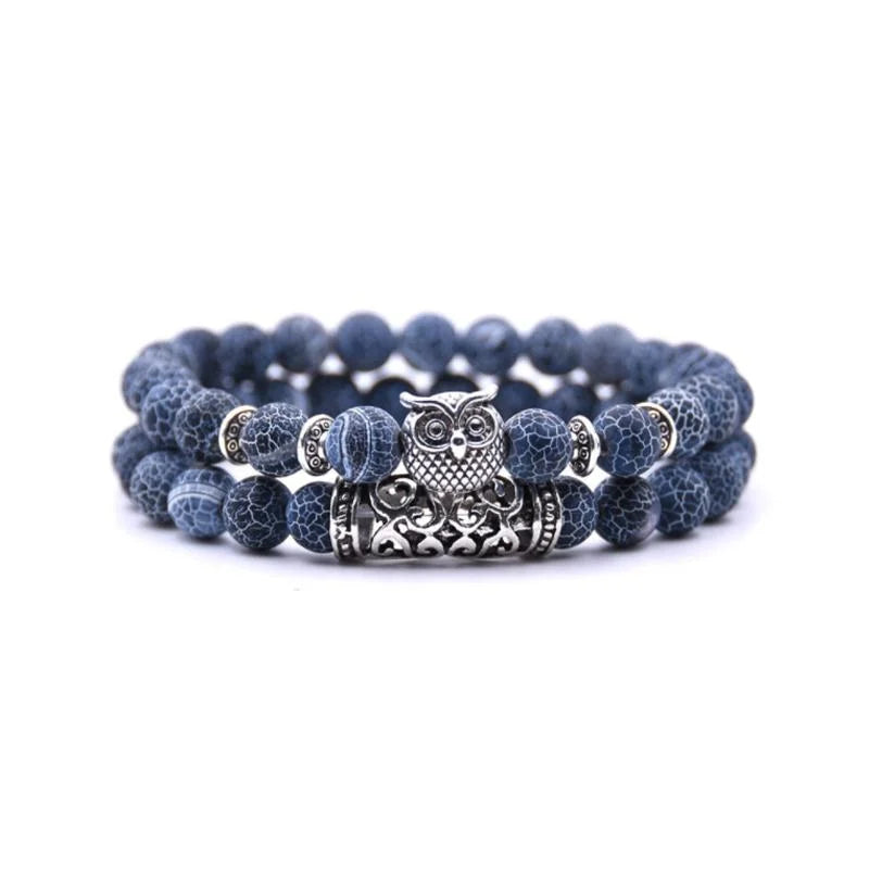 Frendorf | Eule Charme Naturstein-Armband