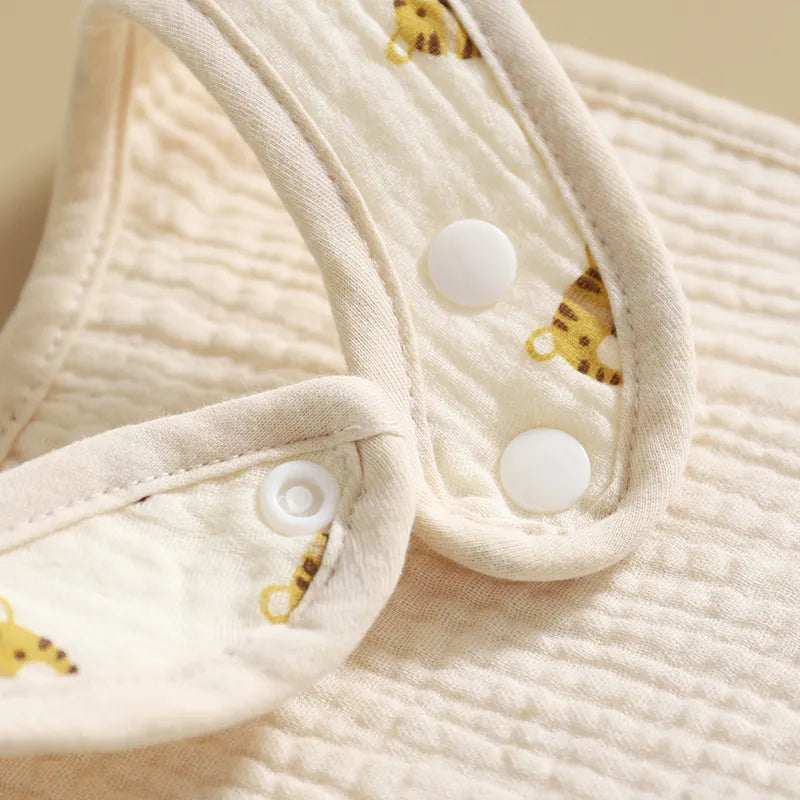 Frendorf | Baby Lätzchen aus Musselin – Weiche Spucktücher mit Druckknopf
