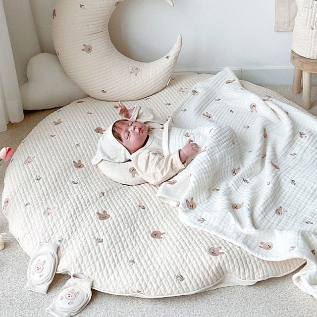 Frendorf | Bären-Stickerei Baby Krabbelmatte