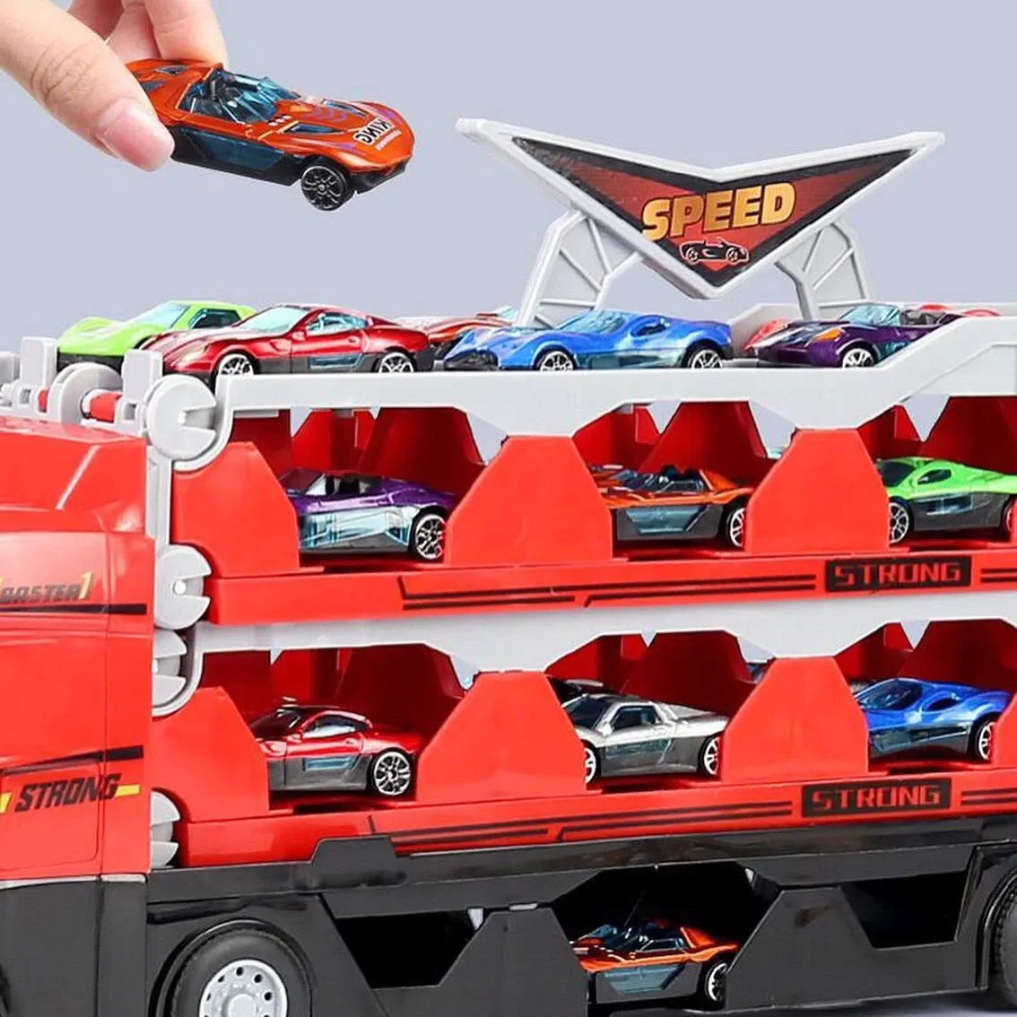 Frendorf | 2in1 Ausklapbare Lastwagen Rennstrecke