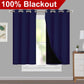 Klassische Blackout-Vorhänge mit Ösen – Thermisch isolierter, nicht bleichbarer Stoff für Wohnzimmer, Schlafzimmer, Küche, stilvolle Wohnkultur