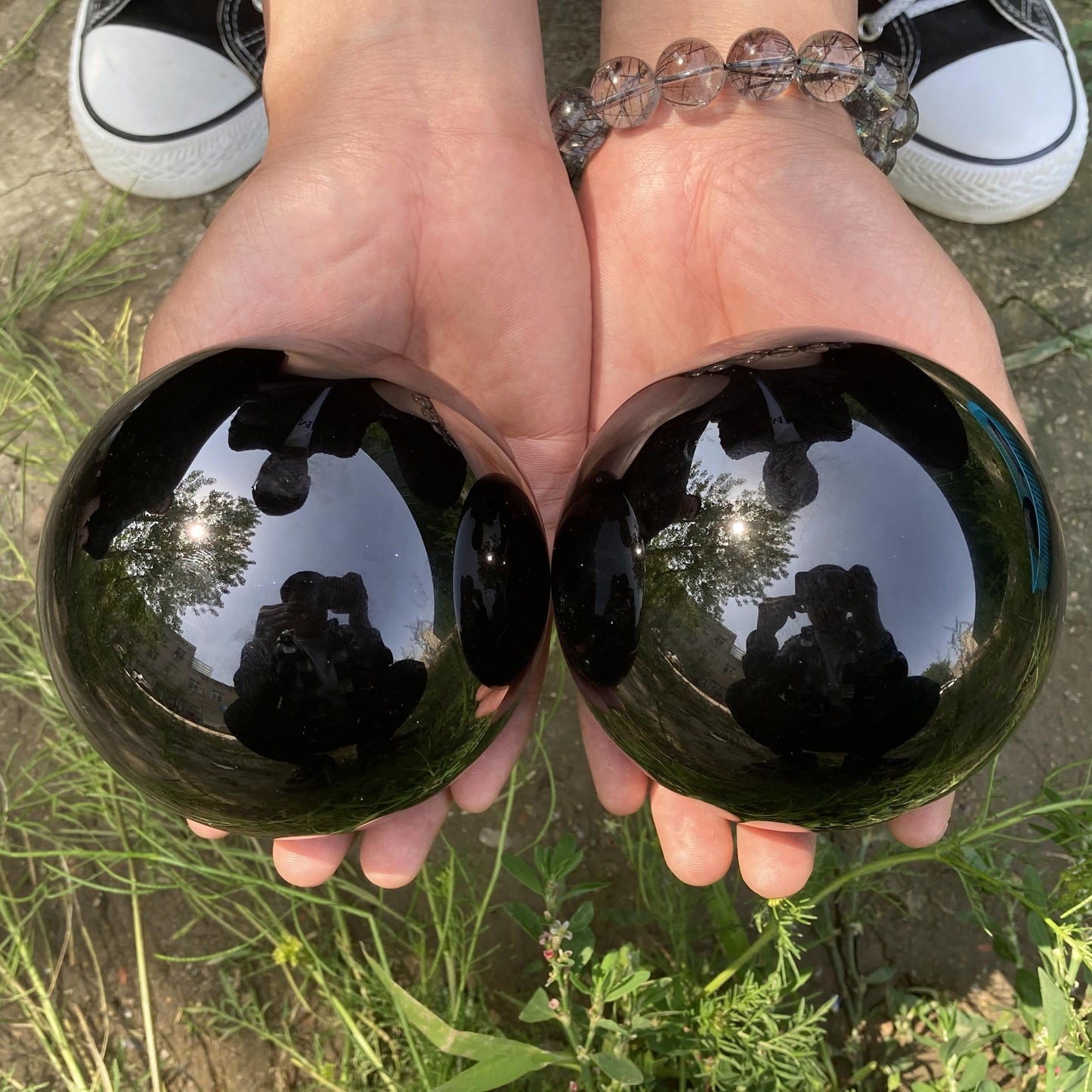 Frendorf Obsidian Kristallkugel Dekoration