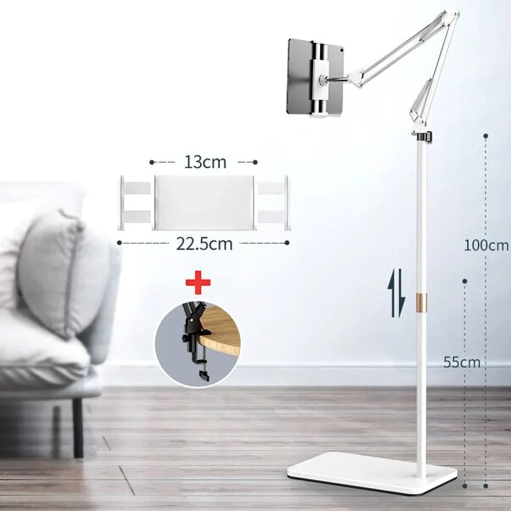 Frendorf | 360 Grad flexibler, faltbarer und verstellbarer Bodenständer für iPad und Tablet