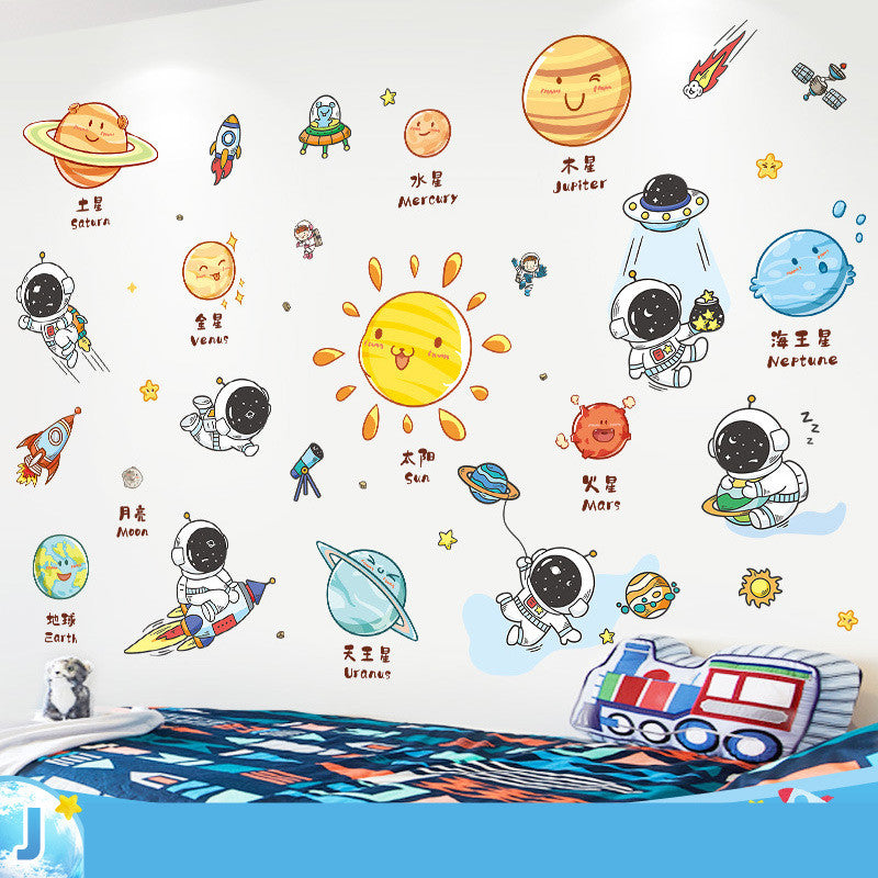 Frendorf | Cartoon Wandtattoos Astronautenabenteuer