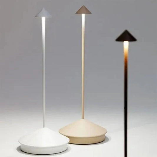 LumiZen Minimalistische LED Tischlampe | Wasserdicht und Dimmbar Drahtlose Beleuchtung
