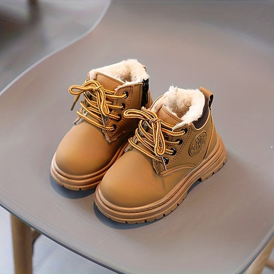 Frendorf Kinder Winterstiefel | Warm gefütterte, wasserfeste PU-Boots mit Profilsohle für Jungen