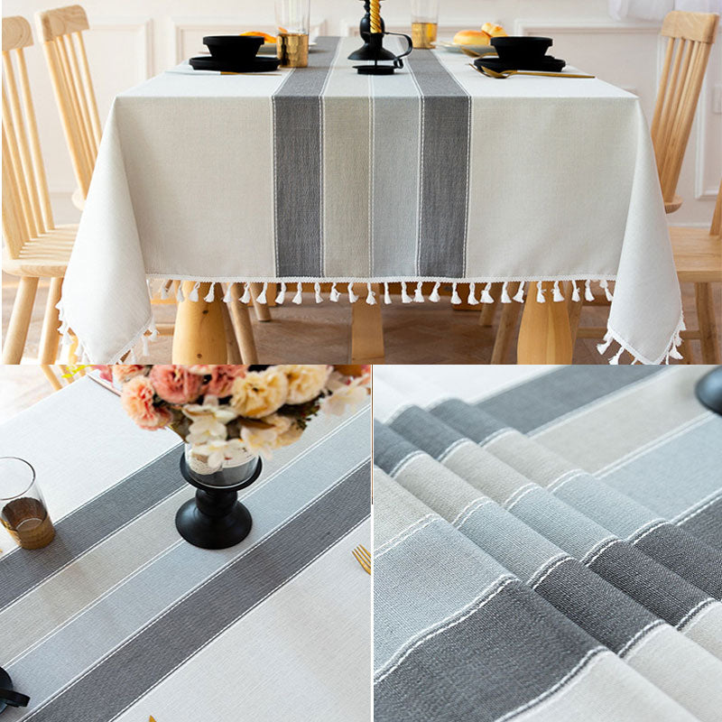 Wasserdicht Ölbeständig Rechteckige Tischdecke Baumwolle Leinen Faltenresistente Tischdecke für Küche Esszimmer Buffet Party