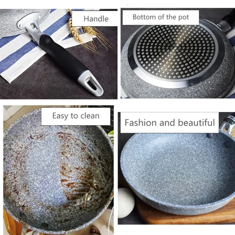 Medizinischer Stein Antihaft-Bratpfanne Wok-Pfanne Induktion Gasherd Kochgerät