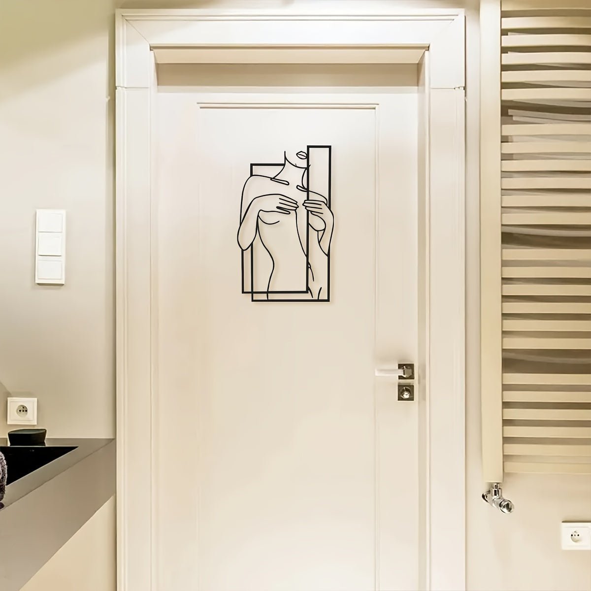 LineaArt Metall Wanddekoration - Moderne Minimalistische Wandkunst für Schlafzimmer