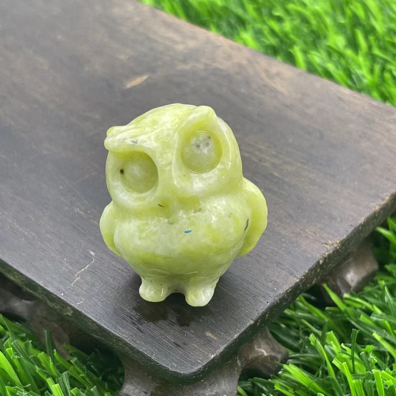 Frendorf 3.5cm natürliche Kristall Eule Ornament Edelstein Dekoration