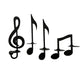 Schwarze Musiknoten Wandlampe