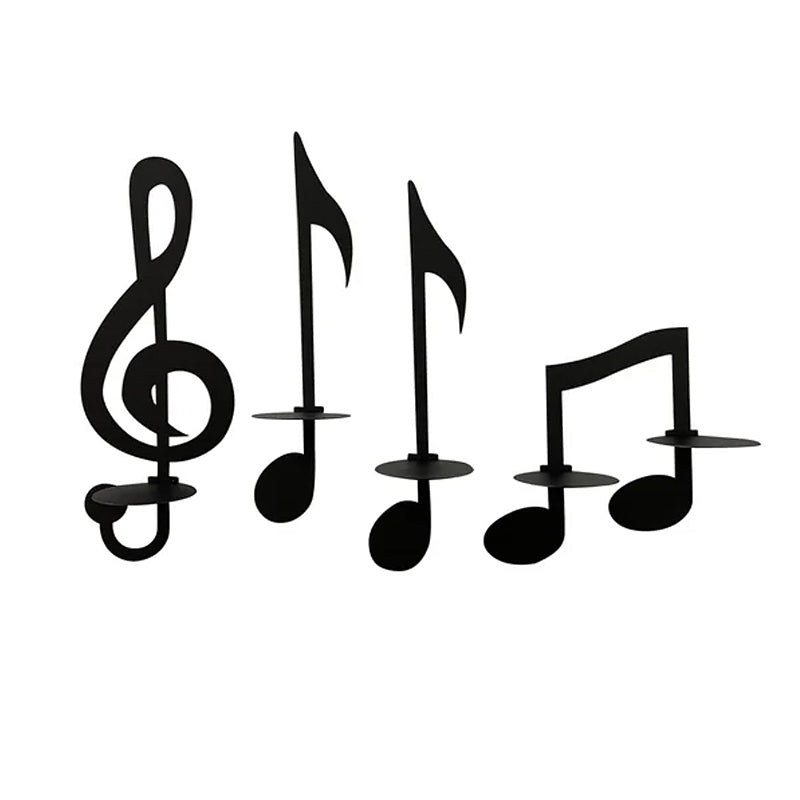 Schwarze Musiknoten Wandlampe