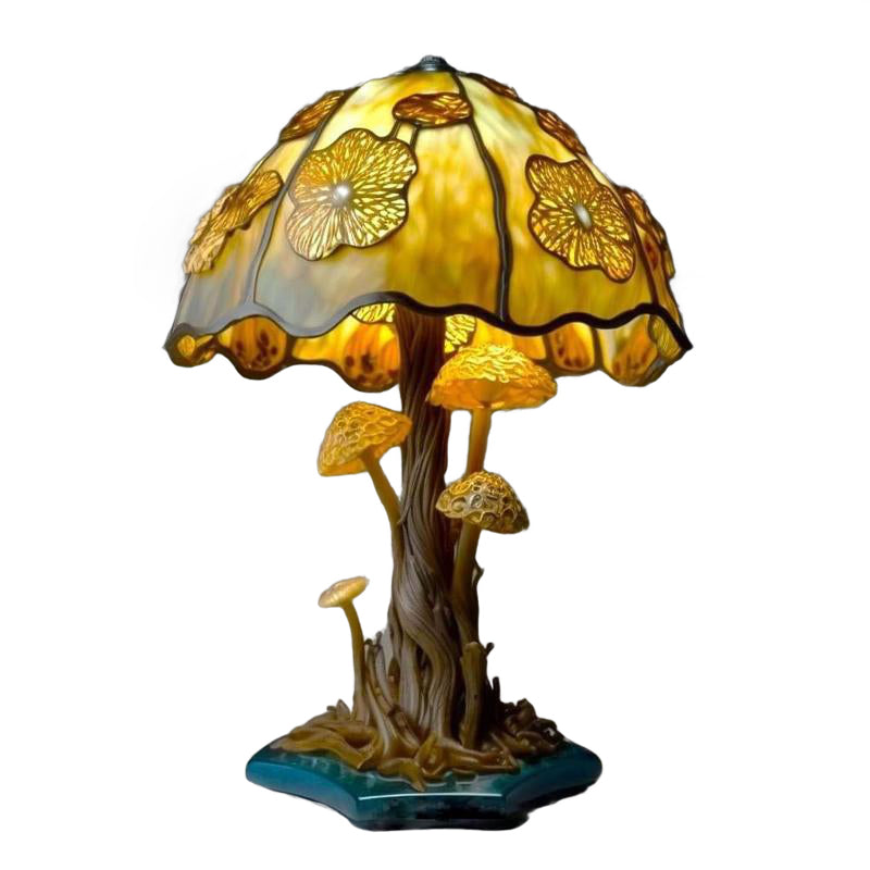 Frendorf | Buntglas-Pflanzen-Serie Tischlampe
