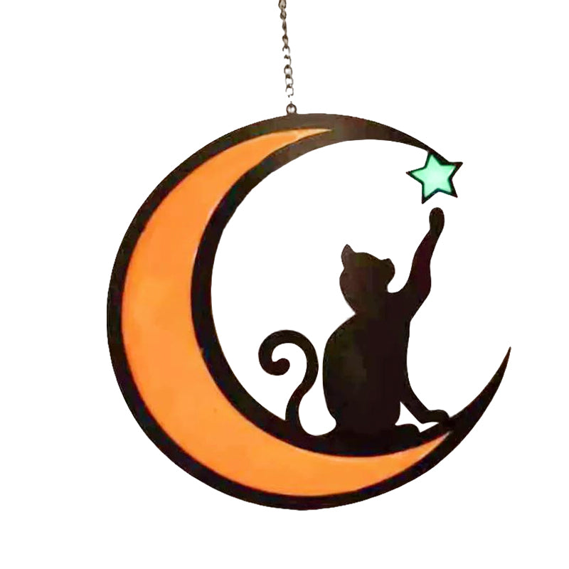 Frendorf | MysticPaws Katze & Halbmondenlampe – Magisches Stimmungslicht für eine Gemütliche Einrichtung