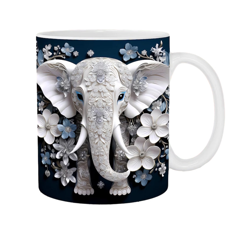 3D Elefant Blumen Becher