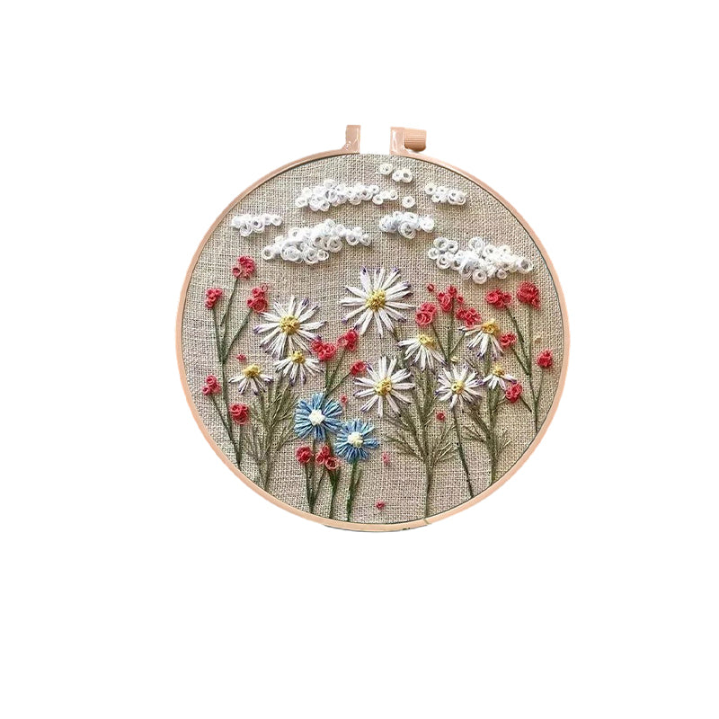 Frendorf | Stickrahmen-Blumen-Kit für Anfänger
