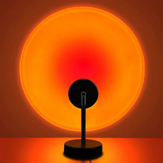 l Stilvolle Retro Tischlampe mit Sonnenuntergangs