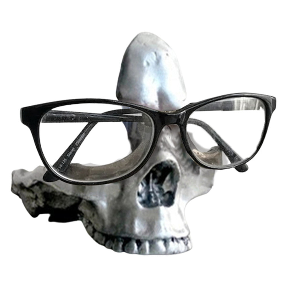 Frendorf | SkullArt Brillenhalter Schädel Statue | Gothic Stil | Deko für Zuhause | Brillenständer