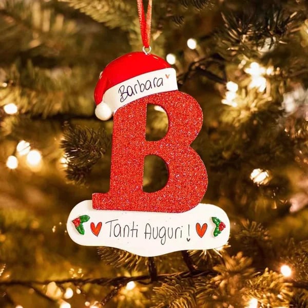 Frendorf | Personalisierte Weihnachts 24 Buchstaben Ornamente