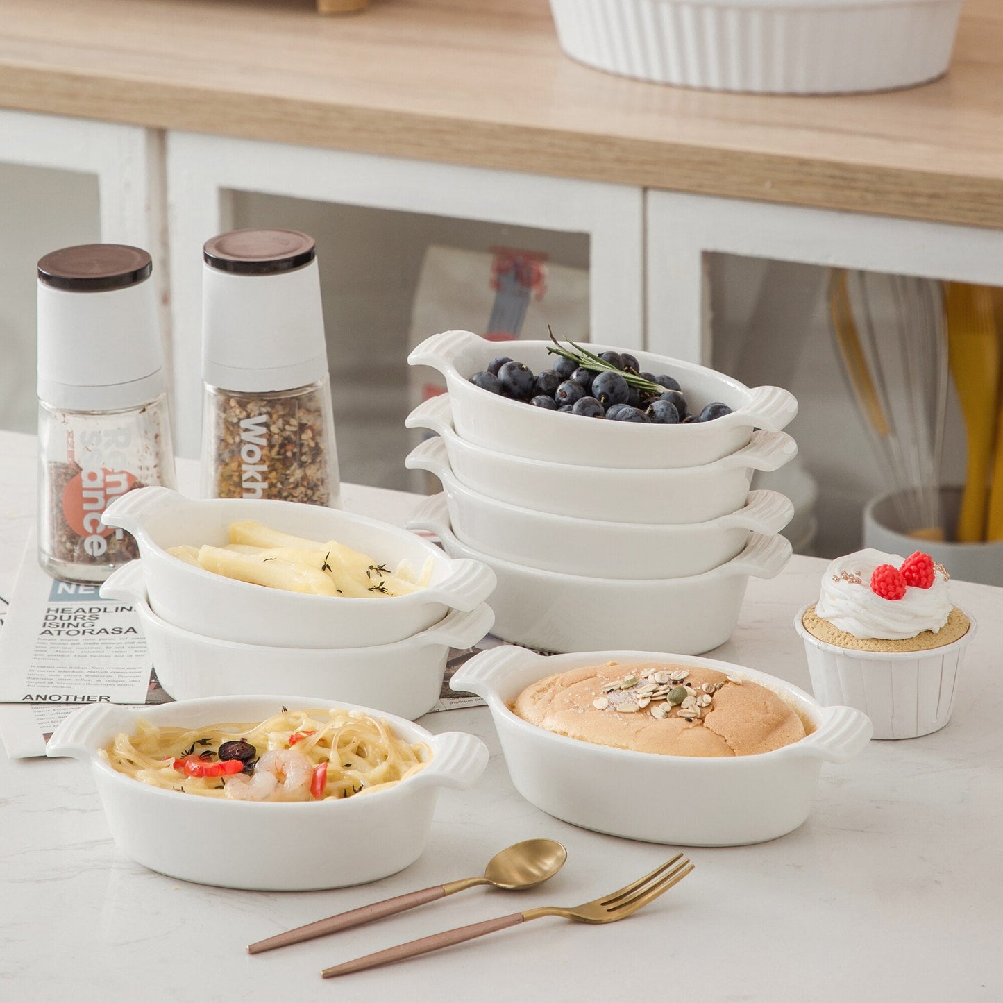 Frendorf | Backplatte mit Griff Souffle Brulee Tapas Tortenbackformen