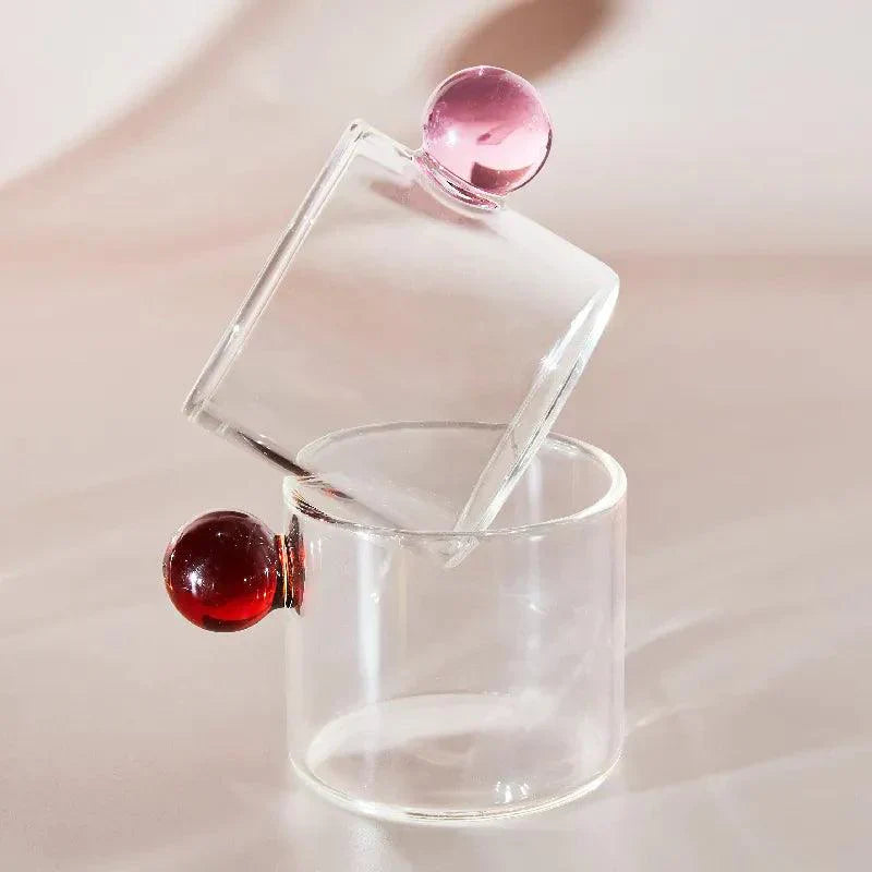 Frendorf Behandelte Espresso -Glasbecher -Set Von 2