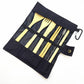 Bamboo Besteckset mit tragbarem Etui