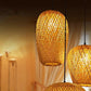 Hängende Deckenlampe aus Bambus A │ Handgefertigte Beleuchtung aus Holz und Ratten für die Inneneinrichtung
