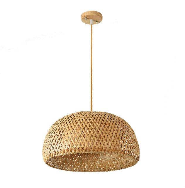 Hängende Deckenlampe aus Bambus C │ Handgefertigte Beleuchtung aus Holz und Ratten für die Inneneinrichtung