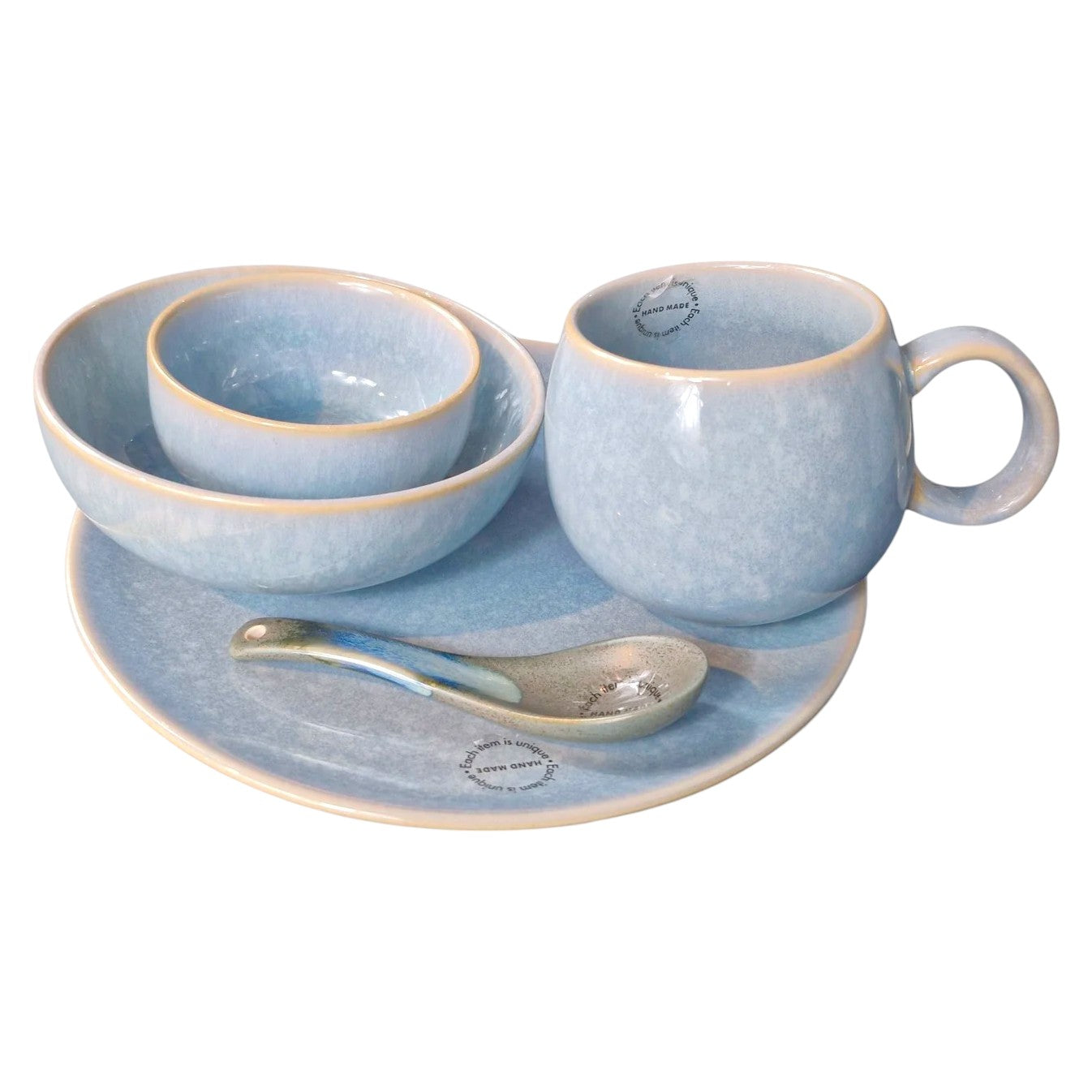 Frendorf | Bluebell Müslischale 16cm - Elegante Keramikschale mit Blaulocken-Blumenmotiv - Perfekt zum Servieren von Müsli, Suppen oder Snacks - Fügt Ihrer Tischgeschirrkollektion eine zarte und erfrischende Note hinzu