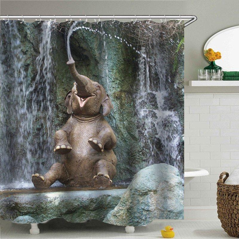 Tier-Serie Badezimmer Duschvorhang - Wasserfestes Polyester mit Schimmelschutz
