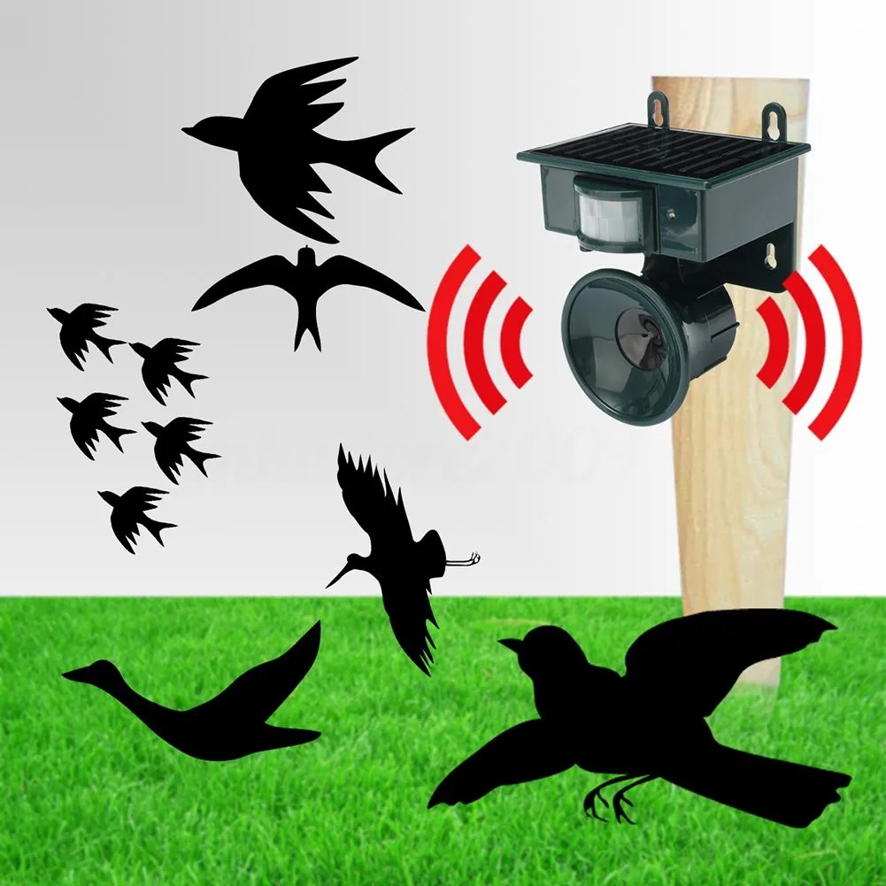 Frendorf | Vogelabwehr und Vogelscheuche mit Bewegungsmelder für den Außenbereich