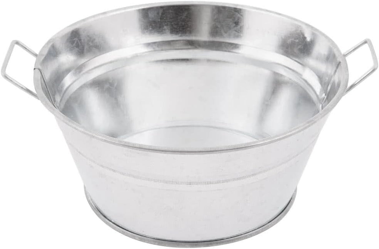 Frendorf | American Metalcraft MTUB69 Natur galvanisierter Stahl ovales Bad mit seitlichem Griff 8-5/8" L X 5-1/2" B X 2-1/2" H 32-Unzen, Silber
