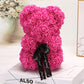 Frendorf | Valentinstag Geschenk Rose Bär Ewige Blume Rose Teddybär PE Schaum Bär 25cm Valentinstag