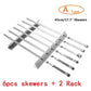 Frendorf | BBQ Zubehör BBQ Spieße BBQ Grill Rack mit 6 großen Spießen Set