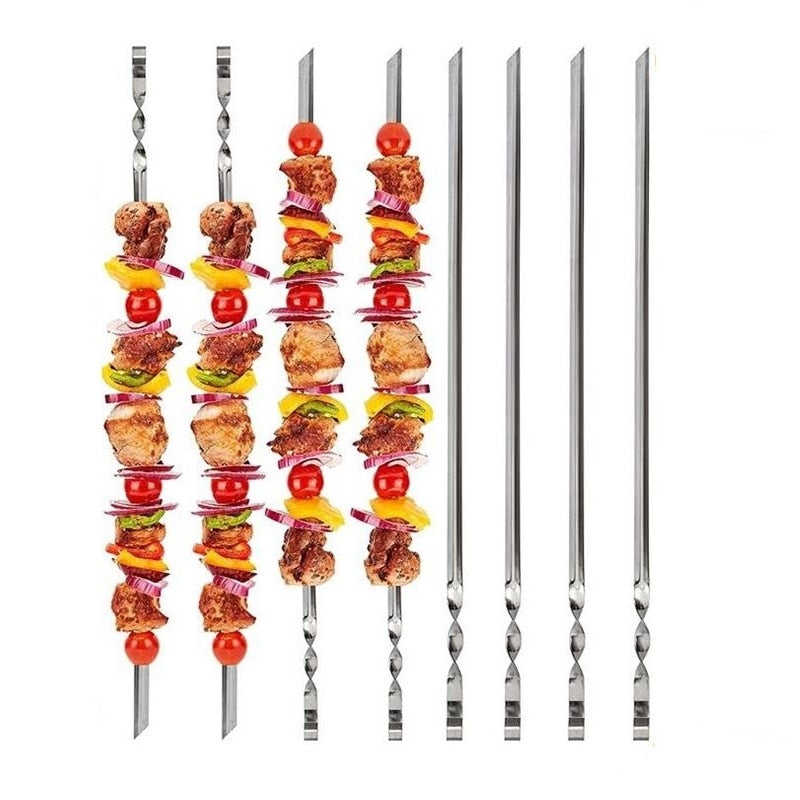 Frendorf | BBQ Zubehör BBQ Spieße BBQ Grill Rack mit 6 großen Spießen Set
