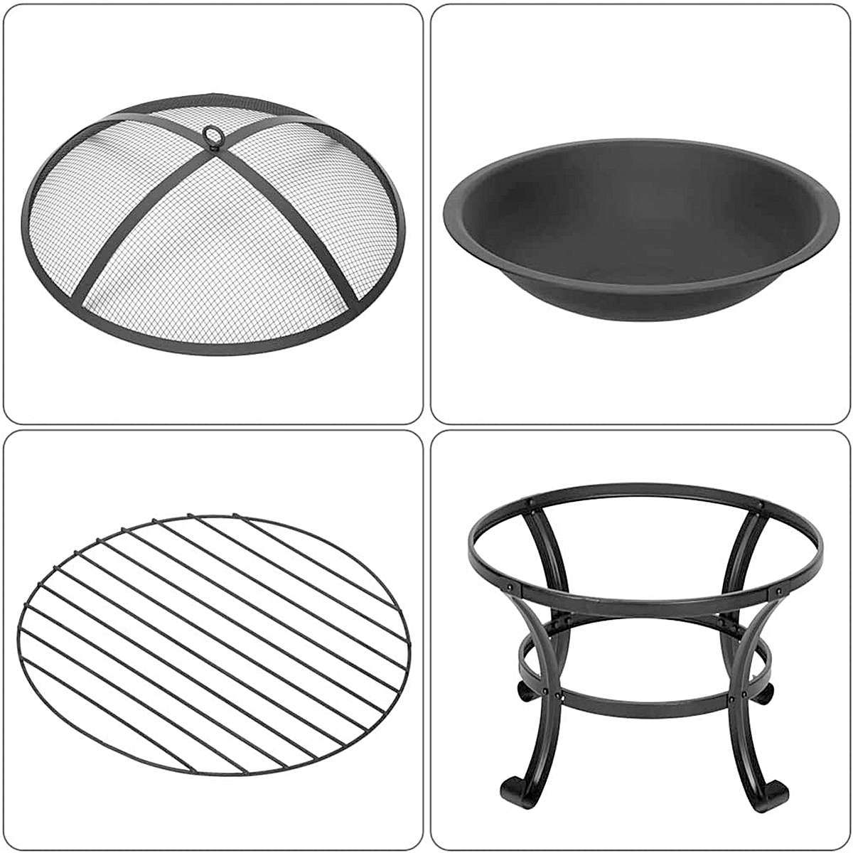 Frendorf | BBQ-Grill Außenfeuerstelle Ofen Holzscheit Barbecue-Grill Ofen