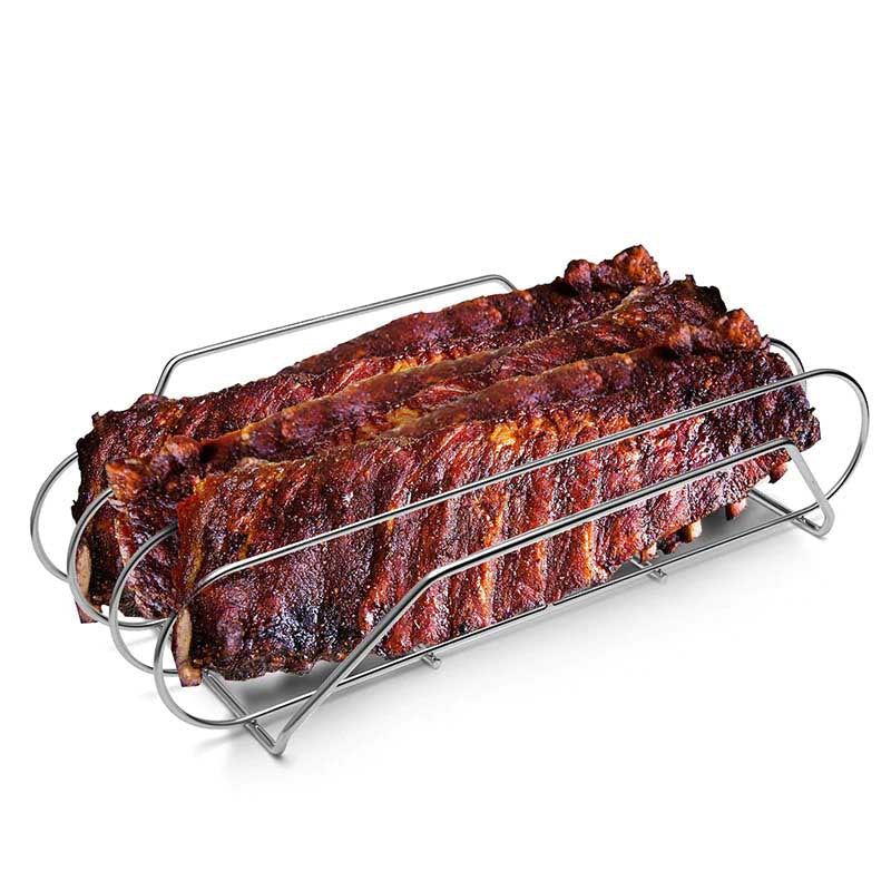 Frendorf | BBQ Rippchen Rack für Grill l Barbecue Korb Regale BBQ Zubehör