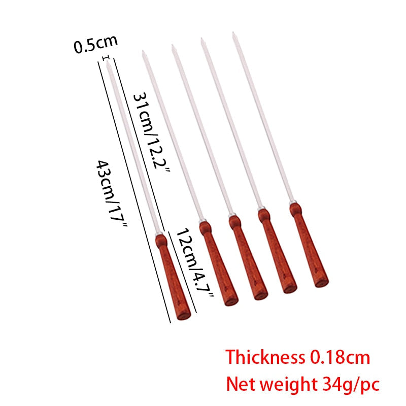 BBQ Spieße Flache Kebob Grillspieß Lange Fleisch Grillnadel Sticks